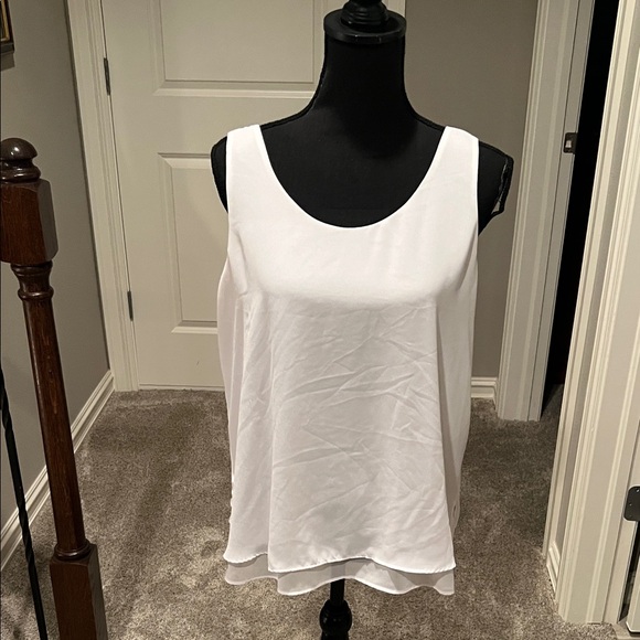 Cato Tops - Cato Elegant White Sleeveless Tank Top